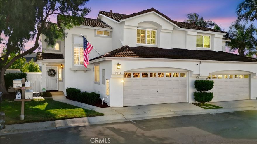 Welcome to this beautifully upgraded, light-filled home nestled in the desirable Corona Hills area. This special unit sits on a corner location, offering extra light and privacy, and backs to no neighbors — ideal for relaxing or entertaining outdoors.  Step inside to high ceilings and an open floor plan. The living room features a fireplace and flows into the dining area, giving you a sense of space and warmth. The kitchen boasts granite countertops, stainless steel appliances, and ample cabinet storage. Elegant upgraded flooring throughout gives the home both character and easy care.  Upstairs, the spacious primary suite offers plenty of space and a remodeled bathroom with dual vanity. A second bedroom with full bath upstairs gives flexibility and privacy. A half bath downstairs is ideal for visitors. The loft/office area adds to the spaciousness of upstairs and can be converted to an in-home office, playroom, gym, the sky's the limit.  Step outside to your private covered patio with no rear neighbors — perfect for morning coffee or evening barbecues. The association pool and spa are just steps away, giving you resort-style relaxation right in your community.  This home is close to schools, shopping, dining, freeways (91, 15), and more — you’ll have all lifestyle conveniences nearby.