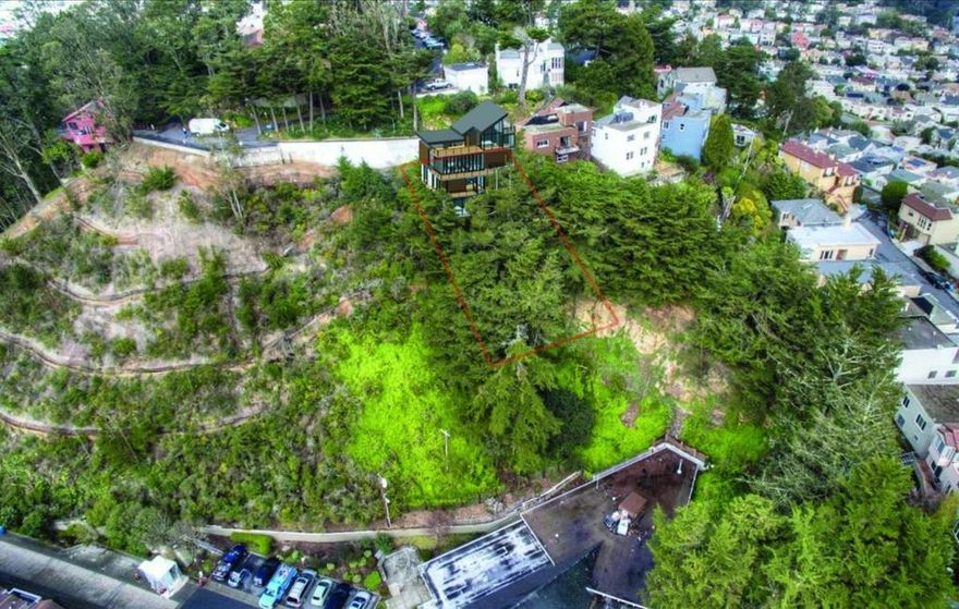 Fantastic Forest Hill lot for sale. Situated on a road less traveled with stunning views, convenient access to transportation, shopping and restaurants. Renderings from architect, Chan Kam Chu, show a site benefitting contemporary home which capitalizes on the geography and views. The proposed home is a 4 story; 4 Bedroom, 3.5 Bathroom floor plan featuring aPrimary Suite/Retreat occupying an entire level, Jack & Jill bathroom setup between kids bedrooms, guest bedroom suite, panoramic views, home office area, 2 car garage, main level features Kitchen, Living & Dining rooms and conveniently located powder room.