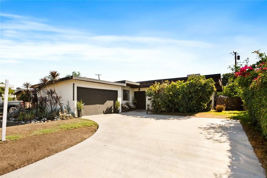 Welcome to this inviting and spacious mid century home located on a quiet street, featuring 3 bedrooms, 2 bathrooms and a pool on a large lot. This property has a large kitchen, open floor plan and a great room leading out to the beautiful backyard. The bedrooms are all generous in size, and the primary bedroom is complete with attached en-suite. Step outside and discover the true highlight of this property: a private backyard oasis designed for entertaining and relaxation. Whether you’re hosting summer pool parties, enjoying quiet evenings or creating your dream outdoor retreat, this yard offers endless possibilities. The two car garage has been converted to additional living space, perfect for versatile living. With generous indoor space and a backyard built for California living, 13414 Reis Street is more than a home, it’s a lifestyle. Don’t miss the opportunity to make this gem your own.