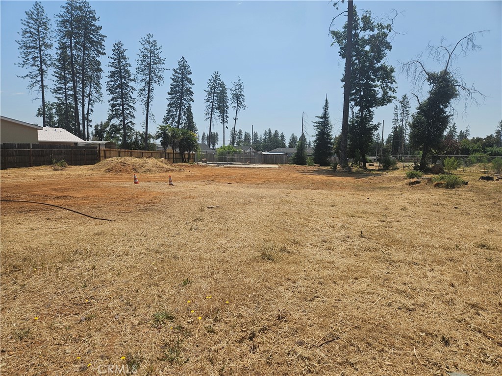 Opportunity awaits. Come check out this .35 acre lot located in the charming Town of Paradise California. The lot features an existing in-ground pool, ready to be restored to its former sparkling beauty, some pg&e fill dirt, and partial neighboring fencing. According to public records, the previous home footprint was approximately 1,500 sq. ft., PID is active, septic report is available. Close drive to Lake Oroville/Lime Saddle marina, with hiking trails, fishing, camping and many other outdoor recreational amenities to choose from. Buyer to verify all information to their satisfaction.
