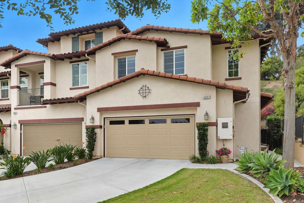 Welcome to Avellino at La Costa Greens, where style and convenience meet resort living. This 3 bedroom, 2.5 bath, two-level, end-unit townhome offers 1,730 sq. ft. with a private entrance, full-size driveway, and attached 2-car garage. The open layout features abundant natural light, a versatile loft, and a rare wrap-around yard with turf, paver patio, and auto-retractable shade—perfect for everyday living or entertaining. The spacious primary suite includes dual vanities, a soaking tub, glass-enclosed shower, and walk-in closet. As a resident, you’ll enjoy access to the exclusive Presidio Club with pool, spa, gym, tennis and pickleball courts, event space, and greenbelts. Ideally located minutes from Omni La Costa Resort, golf, Alga Norte Park, shops, dining, and Carlsbad and Encinitas beaches, this home offers the very best of North County coastal living.