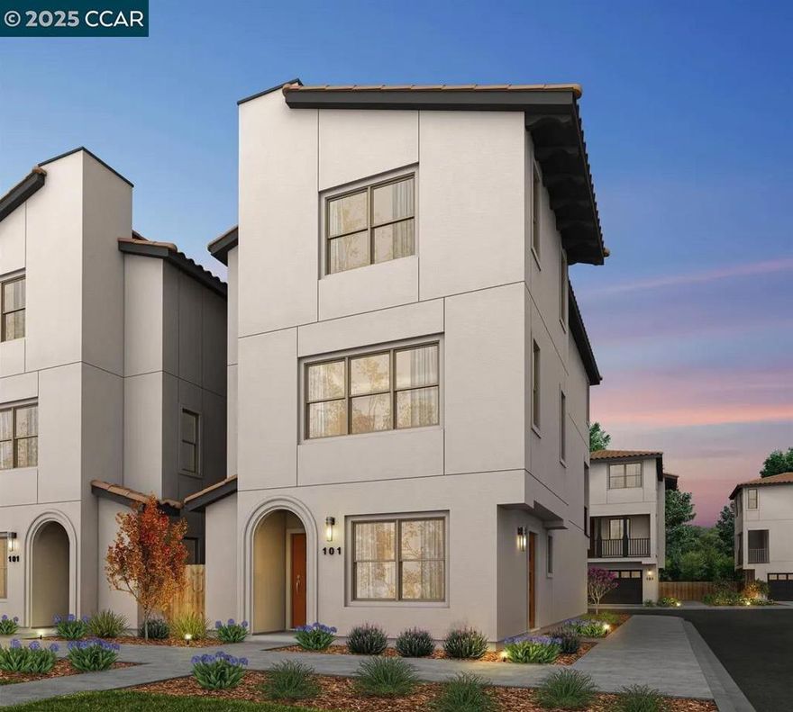 Plan 3 with ADU Unit! Welcome to Chattleton Place, a stunning new community of three-story single-family luxury homes in the vibrant San Pablo/Richmond area. Perfectly situated just minutes from major freeways and BART, these homes provide effortless access to San Francisco, Berkeley, Oakland, and Napa, making them ideal for commuters and urban explorers. Enjoy the convenience of nearby shopping at El Cerrito Plaza and a quick 10-minute drive to Solano Avenue in Albany, where you’ll find a lively mix of restaurants, hiking trails, and transportation options. These exquisite Spanish Revival-style homes range from 1,600 to 2,100 square feet, offering 2-bed/2.5-bath layouts for singles, couples, and small families, and 3-bed/3.5-bath options for larger households. Select homes even feature Accessory Dwelling Units (ADUs), perfect for rental income or multi-generational living. With owned solar panels, airy great rooms, gracious porches, and modern amenities like pantries, walk-in closets, spa-like bathrooms, and home offices, these residences redefine comfort and style. Whether you’re a first-time buyer or looking to upgrade, Chattleton Place delivers East Bay living with the “wow” factor built in.