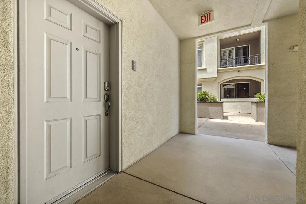 FURNISHED, quiet and spacious end unit on the ground floor. Across from UCSD. 1-BR+den with a door and window. Large private outdoor patio. Bright and airy. Newer vinyl luxury flooring, LG Wash Tower with dryer; dishwasher. Beautiful granite countertop, SS appliances, walk-in closet, central AC/heat. Furnished with dining table, 6 chairs; two arm chairs with a coffee table. 2 bar stools. Queen-size bed available. 2 secure side-by-side underground parking spaces! Tropical landscaping. Picturesque courtyards. Highly coveted amenities: on-site Concierge, two Fitness centers, yoga/dance studios, pools, spas, BBQ and cabanas; stadium-style 24-seat movie theater. Billiard room with 5 TVs, and more! Trolley and bus stops nearby. Credit check, references, pro-rated rent, first full-month rent, last-month rent and security deposit collected up front at move in. Tenant only pays for electricity usage and internet service inside the unit. Water is negotiable. The den can be used as a bedroom.
