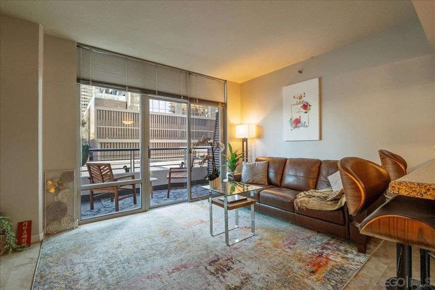 Discover your urban oasis in the heart of Little Italy! This stylish 2-bedroom, 1-bathroom condo offers 873 square feet of thoughtfully designed living space. The unit is part of the Acqua Vista building, renowned for its contemporary amenities and prime location.  Upon entering, you're greeted by an open layout that seamlessly blends comfort and functionality. The living area is enhanced with natural light and features a balcony, providing a perfect spot for enjoying the outdoors. The kitchen includes brand new stainless steel appliances. The unit comes equipped with air conditioning, ensuring year-round comfort and an in-unit laundry with washer and dryer for convenience.  Acqua Vista offers resort-style amenities, including a 24/7 concierge service, valet parking, a rooftop pool and spa, a BBQ area, Amazon lockers, and a well-equipped fitness center. The building also boasts a secure environment with a comprehensive security system. The condo includes one valet parking spot.  Live steps from the Little Italy Farmers Market, renowned restaurants, craft coffee shops, boutique shopping, and the San Diego Bay. You’re a short walk from Portside Pier (9 mins). Close to Seaport Village and the iconic Rady Shell. Close to public transportation and trolley conveniently located just a few blocks away.  Open Houses Friday 10/17 4 pm - 6 pm Saturday 10/18 12 pm - 2 pm Sunday 10/19 1 pm - 3 pm  Open Houses: Access the Aqua Vista building on the South Tower through 490 West Ash St entrance of the building. Use intercom and dial 503 to get access and enter the building to the 5th flr.