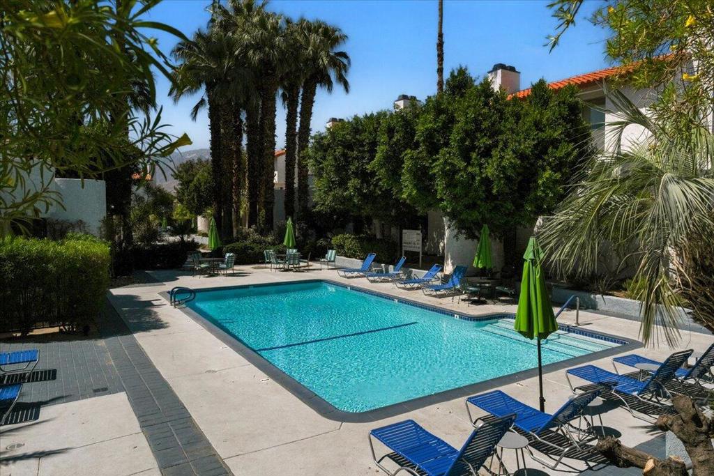 Location, Location, Location!This exclusive gated Community of Caballeros Estates, offers convenient access to downtown Palm Springs and its many attractions: Spa/Casino, Restaurants, shopping stores and many more to explore. This lovely condo features two bedrooms, two bathrooms, a comfortable living room area with an open kitchen, a convenient wet bar and a cozy gas fireplace. The property's private rear area provides access to a spa, allowing to experience the Desert lifestyle. This community offers a range of amenities including, 'multiple pools, spas, cable/Internet, trash, water, roof maintenance, club house and common area upkeep. A Palm Springs property is waiting for you. Don't miss out.