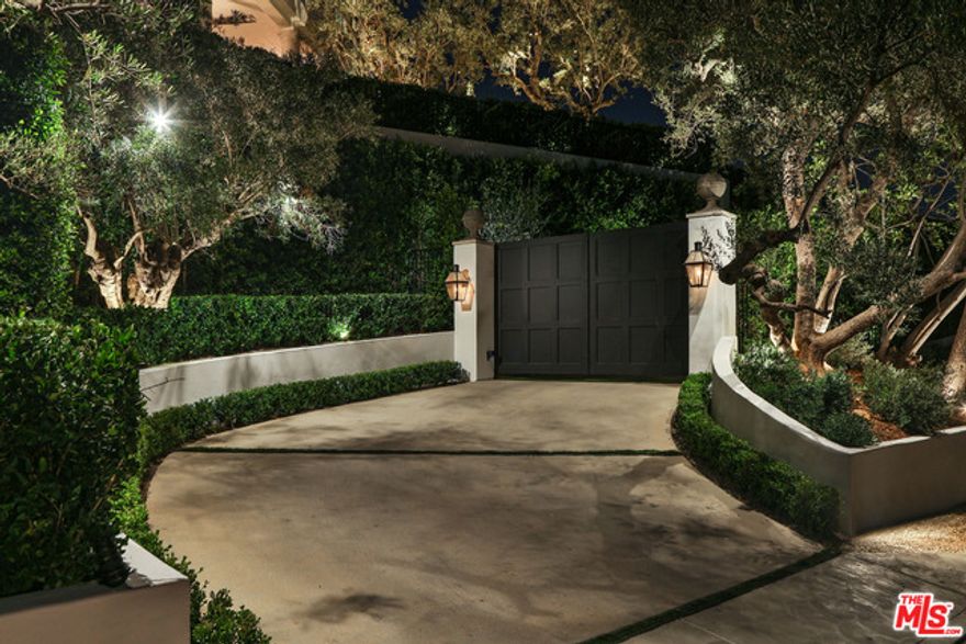 Located behind antique iron gates at the end of a long private driveway, lies this Italianate compound w/ spectacular views from downtown to Catalina. Legendary history, once home to Ronald Reagan. No expense spared in creating this sophisticated, one of a kind estate that is the latest offering from acclaimed designer/developer Jaman Properties. New construction, old-world craftsmanship and modern tech combine to make this arguably the most beautiful and unique property on the west side of Los Angeles. Extremely private in the most elite section of the Palisades Riviera. Grand 2-story entry; expansive living room; pro screening room; chef's kitchen/family rm; formal dining and paneled library--all open to panoramic views, Scott Shrader designed gardens, outdoor entertainment areas and saltwater pool with invisible spa; master w/ sitting rm, private terrace, his/her bath/dressing rooms-all w/ jetliner views; 5 addtl en suite bedrooms; sep guest house; 6 fireplaces & French oak floors.