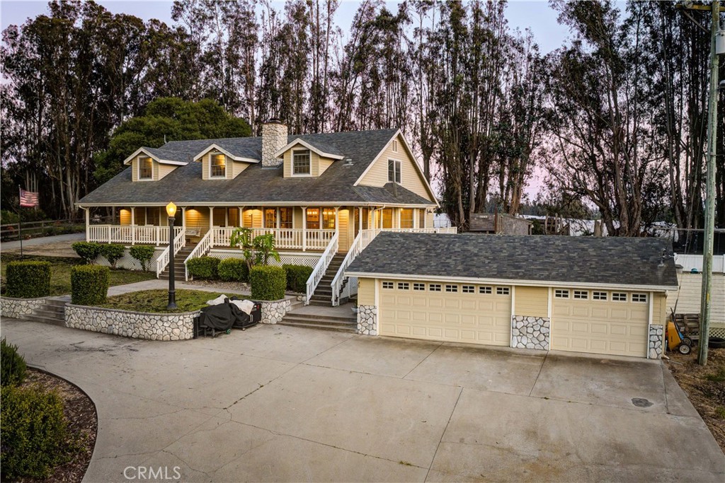 Imagine spending peaceful Central Coast evenings on your covered front porch, watching your family and animals enjoy the expansive surroundings. This is the reality offered by this exceptional family country horse property nestled in the heart of beautiful Nipomo.
Set on a gentle slope of five prime acres along California's Central Coast, this welcoming and comfortable country estate boasts six large bedrooms and three full bathrooms within its generous 3800 square feet. The gourmet chef’s kitchen and informal dining room provide the perfect setting for holiday gatherings and cherished family events.
Tucked away from the hustle and bustle of town, this property offers a tranquil retreat where you can truly relax and savor the rewards of your hard work. The stunning crystal blue pool is sure to be a hit with everyone, especially the kids.
Conveniently located, you'll find yourself just a short drive from the iconic Pismo Beach, world-class golfing destinations, and some of the finest wineries the state has to offer. This property presents a unique opportunity to leave the city behind and embrace country living at its finest.
This is a property that truly will not disappoint