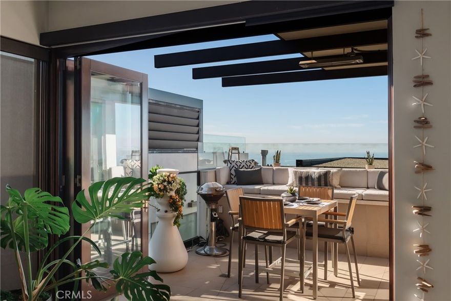 This exceptional coastal residence offers an ideal combination of luxury, privacy, and walkable convenience. The home features four generously sized bedrooms and three well-appointed bathrooms, designed to accommodate both comfortable daily living and effortless entertaining. State-of-the-art interiors showcase high-end finishes, modern fixtures, and a refined aesthetic throughout.

Ideally situated just steps from the beach, the property enjoys sweeping views of the Pacific Ocean while maintaining a quiet, residential setting. Expansive windows capture natural light and coastal vistas, enhancing the open and airy ambiance. Additional highlights include a two-car garage, thoughtfully designed living spaces, and seamless indoor-outdoor flow.

Located within walking distance of downtown shops and restaurants, this home offers the rare opportunity to enjoy a relaxed seaside lifestyle without sacrificing access to dining, retail, and local amenities. This property represents coastal living at its finest, combining location, design, and enduring value.