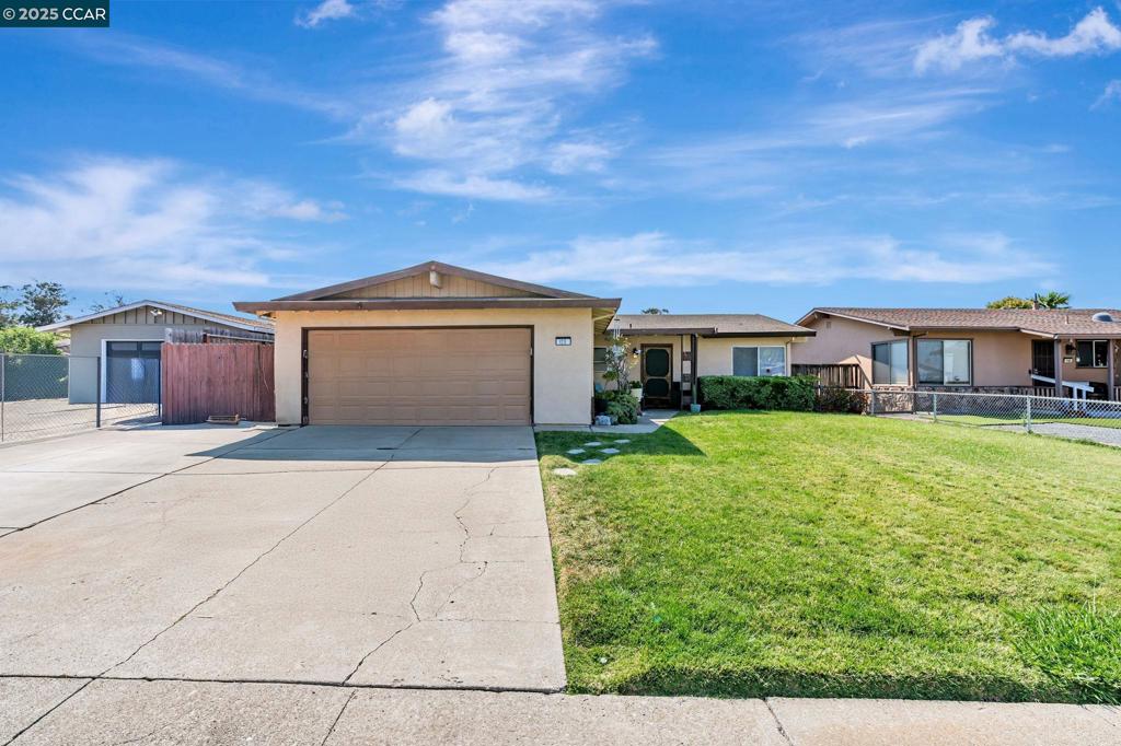 Welcome Home to 120 Butte Ct, Bay Point Step into this charming and well-maintained bungalow offering 1,310 sq ft of single-level living. The home features a functional layout with forced-air heating, cozy living spaces, and plenty of natural light. A versatile bonus room provides endless possibilities. Use it as a 4th bedroom, home office, game room, nursery, or whatever suits your lifestyle. The property offers abundant outdoor potential whether you envision a lush garden, an outdoor retreat, or future expansion. The attached two-car garage adds convenience, while the quiet cul-de-sac setting ensures minimal traffic and enhanced privacy. Located in desirable Bay Point, with easy access to Highway 4 and BART, this home offers the perfect blend of peaceful living and commuter-friendly location. Don’t miss the chance to own a slice of Bay Point with room to grow. So, schedule your showing today.