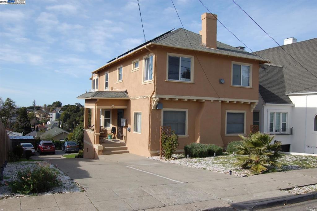 Discover unparalleled potential at 5103 Fairfax Avenue, Oakland, CA—a remarkable multi-family residence. This expansive property spans 2,742 square feet, perfectly mirroring its large lot size. Originally built in 1913, the building is divided into four distinct units: a 2-bedroom owner's suite, a 1-bedroom unit, a studio, and an additional occupied unit. Each unit benefits from off-street parking, ensuring convenience for all occupants. Step inside to find baseboard heating and ceiling fans, ensuring a comfortable atmosphere year-round. Enjoy the practicality of included appliances such as a washer and dryer. With a smart layout and thoughtful amenities, this property offers a compelling opportunity for investment or multi-generational living. Secure your piece of Oakland’s vibrant lifestyle today! 1)Large owner unit 2 bd could rent for 3,000mo 2)1bd project rent 2,000mo+ 3) studio projected 1,500mo 4) unit 850-1,000mo projected.