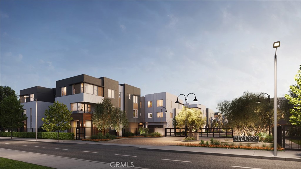 Welcome to 717 Lyon, a new community located in Santa Ana, which is close to the 5 freeway, 55 freeway, Santa Ana Zoo and Old Town Santa Ana. The Lyon 1 floorplan features 2 bedrooms, with 2.5 bathrooms, and is 1203 sq. ft, with a 2 car tandem garage. Upon entering the home you will see upgraded luxury vinyl plank flooring along with a storage closet and access to the garage, the kitchen features upgraded quartz countertops with full height matching backsplash, contemporary cabinets and high end appliances. The primary bedroom is spacious and includes an attached bathroom with dual sinks and a large walk-in shower. The laundry room is also on the third floor and the washer and dryer are included in the purchase. Highlights of the home are the solar purchase and refrigerator are also included in this home. The community amenities include 2 picnic areas with BBQ, foosball and ping pong tables. This homesite is move in ready. Interior Photos provided are of the model home.