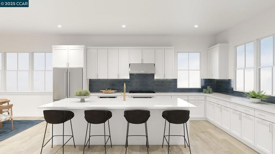 The Stayman home design features three stories of stylish comfort. An inviting foyer reveals a secluded secondary bedroom suite and stairs to the main living area. On the second floor is a stunning great room with access to a covered balcony for seamless indoor-outdoor living. Adjacent to a casual dining area, the well-equipped kitchen showcases an expansive center island, wraparound counters and cabinets, and a walk-in pantry. On the third floor, the beautiful primary bedroom offers a walk-in closet and a tranquil primary bath with a dual-sink vanity, a luxe shower with seat, linen storage, and a private water closet. Two secondary bedrooms, one with a desirable walk-in closet, share a full hall bath. Other highlights include a first-floor powder room, and everyday entry.  Picturesque rolling hills of Morgan Hill.  Manzanita Park Community amenities include pickleball courts, tot lot, private dog park, centralized resident congregation area and serene gardens. Located close to 101,  Caltrain, employment and education hubs of Silicon Valley.  Enjoy a vibrant nightlife and elevated dining experience in Downtown Morgan Hill. (Photos not of actual home, for marketing, features and upgrades are different) Check pricing as it may change when upgrades are added.