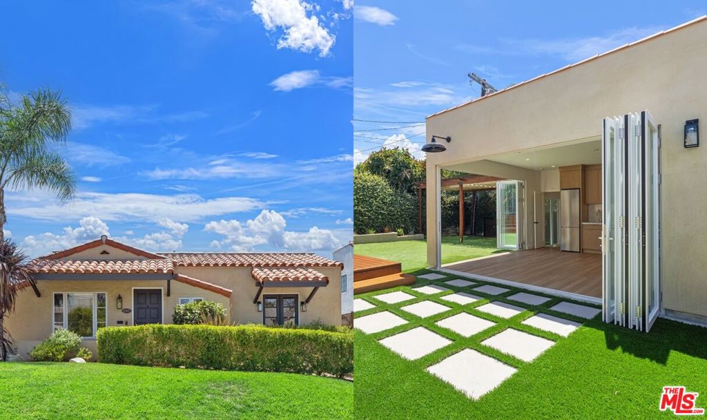 Beautiful 4 bedroom/2.5 bath + New 1 bed/1 bath ADU with every imaginable update throughout. Custom remodeled home with thoughtful touches including open floor plan, high ceilings, flexible spaces, custom cabinetry and closets, and large doors which open for seamless indoor outdoor flow - perfect for LA living. This incredible home has an open floor plan including living room with built-in media console with bookshelves, picture window overlooking front yard, custom bench and storage and gas fireplace. Stunning large open kitchen features quartz countertops, stainless steel appliances, including double ovens and 5 burner gas range, entire wall of pantry cabinetry, and breakfast bar. Dining room has buffet/desk with beautiful glass cabinets above, desk large windows, and French doors that open to spacious private backyard. Primary suite is front-facing with custom closets and beautiful en-suite bath with marble finishes, dual sinks and oversized shower. Two additional bedrooms share another updated full bath and have custom-built closets. A fourth bedroom off the dining room has French doors, half bath, closet and is the perfect flex space for guests, den, office or playroom. The spacious backyard features a large deck, low maintenance premium US-made turf, large privacy hedges, and lighted pergolaall perfect for entertaining. The new stunning detached ADU includes living room, separate 5th bedroom, full-size kitchen, custom cabinetry, stainless steel appliances including induction range and dishwasher, W/D hookups, wide plank floors, split unit AC /heat, and two 14' glass bifold doors that fully open to the backyard. Perfect for 5th bedroom, in-laws, guests, nanny, or private office. Additional property features include hardwood flooring, crown molding throughout, central ac/heat, LED recessed lighting, dual pane Marvin windows, skylights, full laundry room off kitchen with sink and storage, gated driveway and storage shed. Ideal proximity to Westfield Century City Mall, UCLA, Rancho Park Golf and Park, and Pico Blvd. retail and restaurants. Westwood Charter School. Move-in ready and available immediately.