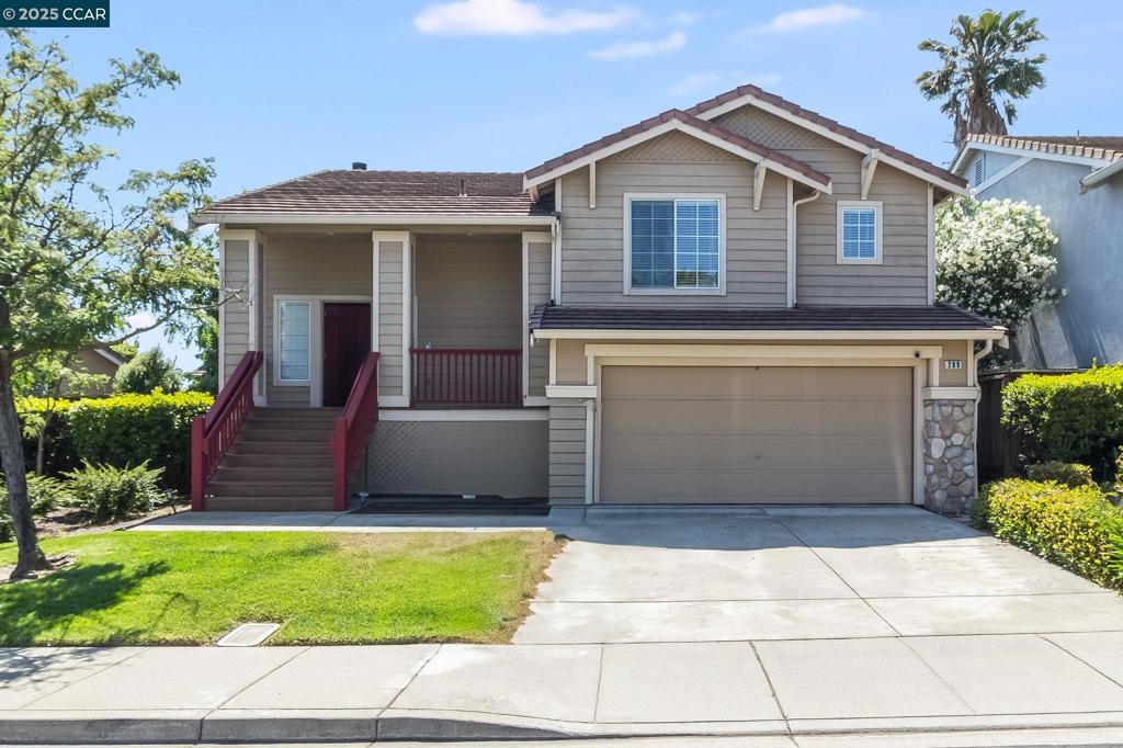 Welcome Home! This move in ready, beautiful, luxurious, desirable, most sought after Westaire Community awaits you! Where the streets are wide, plenty of parking, filled with sceneries, exercise trails, pet friendly parks, excellent schools, minutes to historic downtown Martinez, restaurants, shops, Bart & freeways! Very low HOA with amenities galore, full basketball and tennis court, community pool, hot tub, with easy access to outdoor bathrooms and showers. You will absolutely love this 3 BR, 2.5 BA, open space, high ceiling, natural light, split level, cozy fireplace with tons of upgrades. Remodeled bathrooms, newly installed HVAC, fresh paint, new carpets, remodeled entrance & so much more. Enjoy your coffee upstairs in the dining area next to the formal living room while the fireplace keeps you nice & warm. Downstairs features a large family room great for entertaining, family bonding & creating lifelong memories. A definite MUST SEE!!!!