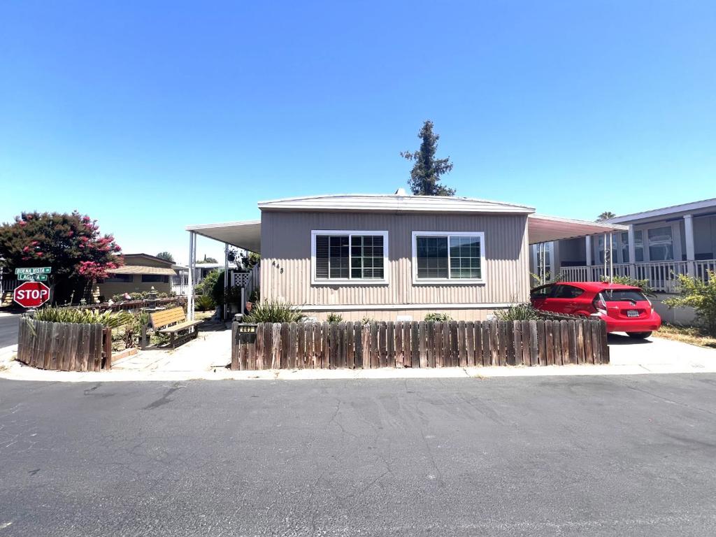 Check out this 1973 home in the community of Casa Del Lago. It is approx 1,344 with 2 bedrooms plus a bonus room and 2 bathrooms. Living room has laminate flooring. Dining room has a wet bar + sink and laminate flooring. The Kitchen features tile backsplash, refrigerator, dishwasher, stove, oven-gas, garbage disposal, upgraded single lever faucet, ceiling light and laminate flooring. Master bedroom has ceiling light, mirrored closet and laminate flooring. Guest bedroom has ceiling light and laminate flooring. Master bathroom has cabinets, linoleum flooring, tub and shower. Guest bathroom has tile flooring, tub and shower. Backyard has 1 shed. Double Pane Windows. Washer/ Dry included. Freeways near 880/680 and shopping centers. Stop By Today!