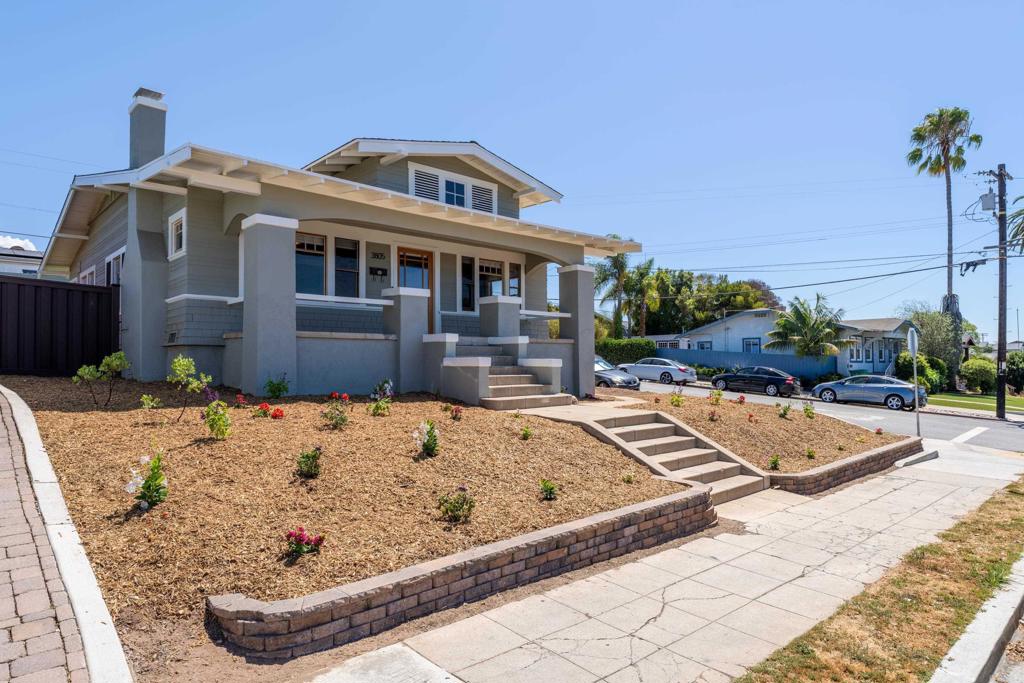Experience timeless elegance reimagined at this restored 1920s Craftsman, ideally positioned on a beautiful corner lot just blocks from Balboa Park. Offering 3 bedrooms, 2 bathrooms, and 1,230 sq ft of refined single-level living, this residence blends historic character with modern luxuries. The sunlit primary suite is a private retreat with its own full bathroom, spacious walk-in closet, and abundant natural light. Original hardwood floors, built-in cabinetry, and a beautiful fireplace showcase the home’s architectural heritage, while thoughtfully updated systems ensure comfort and convenience. Enjoy rare urban amenities including a two-car garage plus two additional off-street parking spaces in the driveway, a premium in this vibrant neighborhood. The fully fenced yard offers privacy and space for outdoor entertaining, gardening, or simply basking in San Diego’s year-round sunshine. Adding incredible value, the seller has worked closely with a historic home consultant to position the property for inclusion in the coveted Mills Act Historic Property Program, offering potential significant property tax savings. This process may be transferred to the new owner, creating both financial and lifestyle advantages. (Buyer to verify eligibility.) Nestled in one of North Park’s most sought-after enclaves, and surrounded by other historic properties, 3805 Louisiana offers the best of urban living with easy access to Hillcrest, South Park, University Heights, and Banker’s Hill.