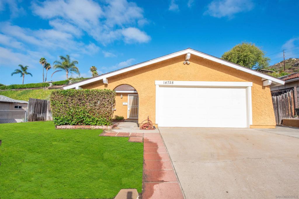 Don’t miss out on this unbeatable opportunity in the neighborhood! Best value in the neighborhood. This spacious single-level home offers 3 bedrooms, 2 bathrooms, and a versatile bonus room, perfect for your lifestyle needs. The property features a fenced yard and a double-car garage, all situated within the highly acclaimed Poway School District. With no HOA fees and no Mello-Roos, this is an exceptional value. Enjoy peace of mind with a new roof, termite clearance, and an upgraded kitchen, making it easy for you to settle in with confidence. Seize the chance to own a home in Poway—live comfortably while enhancing this gem to match your vision! Please note that the virtual lawn shown in the photos has just been reseeded and should be coming up soon.