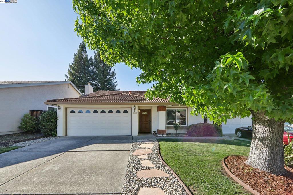 Welcome to this beautifully updated single-story home in the highly sought-after Twin Creeks Hills community. Featuring an open floor plan with soaring ceilings in the living room and a separate family room with a cozy fireplace, this home offers both comfort and style. Enjoy the modern touches throughout, including an updated kitchen, recently renovated primary and common bath, recessed lighting, dual pane windows, fresh interior paint, and new carpet. The private backyard is a peaceful retreat with mature trees and blooming flowers. Residents benefit from access to the community pool and tennis courts, top-rated San Ramon schools, and a prime location just minutes from The LOTT City Center shopping center, movie theater, restaurants,. Easy access to highway 680 for a short commute to Silicon Valley.