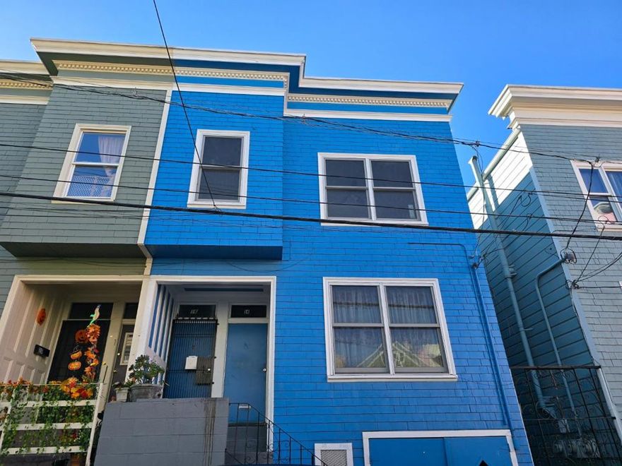 Amazing value! Tremendous growth potential awaits just a stone's throw from the vibrant "Heart of the Mission," affectionately known as Calle 24. This bustling neighborhood boasts a rich tapestry of lively murals, delectable dining options, and distinctive boutiques. The property is a duplex, comprising a lower unit with 2 bedrooms and 1.5 bathrooms, complete with a washer/dryer, and an upper unit featuring 3 bedrooms and 1.5 bathrooms. Both kitchens were upgraded with granite countertops and stylish wooden cabinetry. Additionally, the property offers the convenience of a spacious two-car tandem garage on the ground floor, and a generous storage space. Note that square footage of units are approximate only.