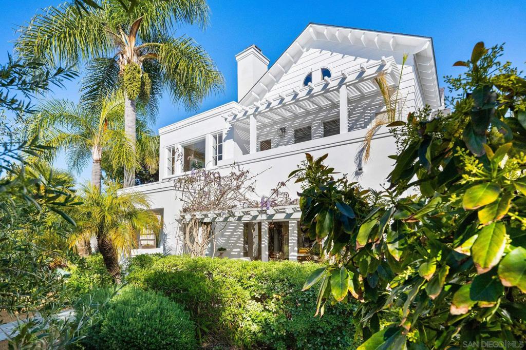 Newly upgraded seaside home tailored with shiplap,la cantina doors, exquisite cabinetry,European hardware,stylish fixtures,premier appliances, and designer touches.Home boasts a dreamy indoor/outdoor kitchen, rooftop deck w/skyline views,covered lanai with firepit& fountain,plus charming 1 bed/1 bath guest cottage.The primary suite showcases vaulted ceiling, fp, built ins and new luxurious spa like bathroom. New roof, new acs/furnace, Halo 5,new paint,LED lights. Walk to beach, town and shops. A+ location on a 40 ft wide lot. Enjoy a large media room,2 offices,a loft, formal dining room ,2 living rooms and free flowing indoor/outdoor spaces. Bedrooms with en suite baths & balconies. 2.5 car garage,large stand up attic ,walk out basement.See supp. and floor plan Fantastic private backyard with chef's dream kitchen features Evo large griddle, Twin Eagle grill,and Lynx pizza oven. Spacious kitchen showcases Viking appliances, farmhouse sinks, pocketed window that opens to outdoor bar, a large island, plus a coffee bar. Dutch door, copper gutters, LED lighting, sleek hardware, ipa lanai flooring, timeless tile and stone add to the chic vibe . All new interior doors ,cabinetry and trim, window seats, and built ins. This exquisite home sits on a highly sought after 40 wide lot with alley access. Winding French gardens with lavender and olive trees.Tremendous amount of storage in this home. See floorplan to explore more. Additional features - walkout basement, 2.5 car garage with parking for RV off alley, and large stand up attic w/pull down stairs approx 1000 sq ft. . A+ location! A true Coronado beach house that checks all the boxes. Enjoy a large media room,2 offices,a loft, formal dining room ,2 living rooms and free flowing indoor/outdoor spaces. Bedrooms with en suite baths & balconies.Freshy painted exterior, new roof, new acs/furnace, and Halo 5 water system.