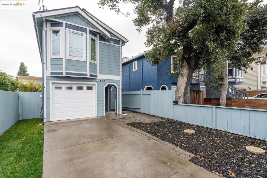 Welcome to The West Oakland Oasis—a stunning 3-bedroom, 2.5-bathroom single-family retreat nestled in the vibrant and historic neighborhood of West Oakland. The spacious living areas are ideal for relaxing with family and friends, while the serene bedrooms provide the perfect escape at the end of the day. Outside, you'll find a beautifully landscaped front yard and a private backyard oasis with plenty of room to host gatherings or enjoy quiet mornings. A dedicated dog run ensures your furry friends feel right at home, and the attached garage provides both convenience and security. Located minutes from West Oakland BART, local cafes, and vibrant downtown amenities, this home offers a lifestyle of comfort and accessibility. Don’t miss your chance to own this exceptional property in one of Oakland’s most sought-after neighborhoods! Your dream home awaits at 874 Pine Street—schedule a private tour today!