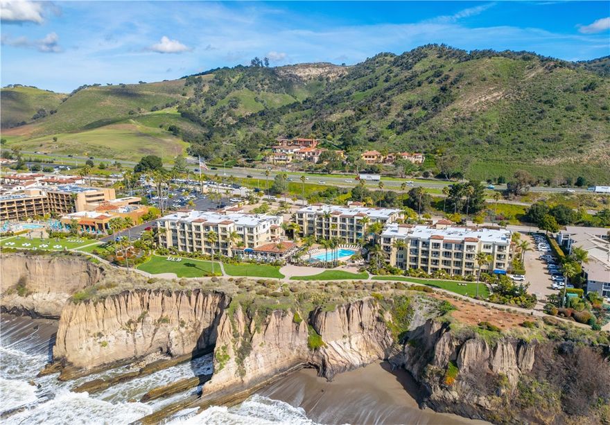Discover comfort, style, and the laid-back elegance of California’s Central Coast in this beautifully furnished one-bedroom, one-bathroom suite at Dolphin Bay Resort & Spa in Shell Beach. Situated in a peaceful location within the resort, this spacious residence offers ocean views from a private balcony, where you can relax and enjoy the coastal breeze and the sound of waves in the distance.  The open-concept layout is designed with comfort in mind, featuring high-end finishes including travertine tile, granite countertops, and custom wood cabinetry. The gourmet kitchen is equipped with professional-grade stainless steel appliances, a generous breakfast bar, and a seamless flow into the dining and living areas, making it ideal for entertaining or quiet evenings at home. The inviting living space features a cozy fireplace and sliding glass doors that open to your private balcony, offering a view of the Pacific.  The large bedroom offers a peaceful retreat, complete with ample closet space and an en-suite bathroom featuring an ADA-compliant shower and vanity. As a homeowner, you’ll enjoy all of the premium resort amenities Dolphin Bay has to offer, including a heated oceanfront pool and hot tub with poolside service, the award-winning Lido Restaurant and Lounge, a full-service spa, 24-hour fitness center, concierge, valet parking, BBQ areas, fire pits, and beautifully maintained oceanfront grounds.  Whether you're seeking a full-time residence, a luxurious vacation escape, or a hands-off income-producing rental through the resort's management program, this turnkey suite offers a unique opportunity to own at one of the Central Coast’s most desirable beachfront destinations.  Schedule your private tour today and experience the refined coastal lifestyle that Dolphin Bay is known for.