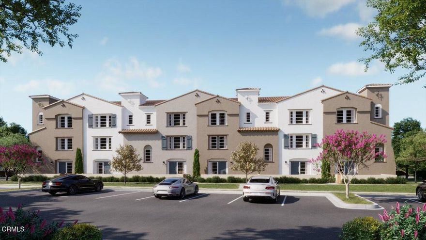 The name is rooted in Spanish origins, literally meaning Palm Tree. Palmera, evokes a much greater emotional sense, one of coastal warmth, calm elegance, and enduring beauty. While it is the name of our community, Palmera poetically embraces the charm of life in Camarillo, California. We describe life in our community as 'resort' living because it is magically placed along a stretch of the coastline famed for its near perfect yearlong weather. This is Where the morning begins with a breath of ocean air, and the light of the hills reflects in shades of gold and green. The sunlight lingers across the clay tiled roofs, and stretches long across the fields, blushing the mountains purple. Here, the days unfold gently. Fog drifts in like a breeze-blown curtain and then lifts to reveal a chorus of citrus groves and blue, open skies. Here life does not rush, it carries the calm of a small mediterranean town--farm stands and boutiques, surfers and gardeners. Life here lives in balance, the rare place between a whisper and a shout, deliberately unhurried, as it moves softly in direct contrast to the unchecked velocity of modern living.  We are just 15 minutes to gorgeous coastline and beaches, the legendary Camarillo Outlets, and less than a moments' drive to the Metro Link/Amtrack station. Palmera is just a stroll to Old Town which offers great restaurants, bars, boutiques, salons, art, and entertainment and the farmers market every weekend. Palmera offers a full gym, 2 pools, co-working space, a clubhouse and a dog park. This new construction floor plan offers 3 bedrooms, 2 bathrooms and 2 powder bathrooms. There is a first-floor flex room with a powder bath making it perfect for a home office. The second floor is open concept with eat in kitchen, spacious dining and living areas perfect for family fun and entertaining friends. All bedrooms are on the 3rd floor.                              All Electric Home - Solar/Battery System Lease.    Whether you're jumping on the train to head to Ventura or Santa Barbara or spending your days at one of the nearby beautiful beaches, you will love to call Palmera home!