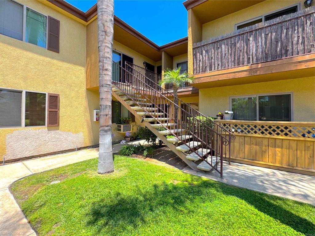 Bright and beautifully maintained upstairs condo in a quiet gated community of El Cajon. Ideal for anyone looking for a prime location (close to freeways and shopping centers) and low fee HOA. In-unit stacked laundry for maximum convenience and 2 assigned parking spaces in addition to well kept landscaping in the community makes this unit a MUST-SEE!