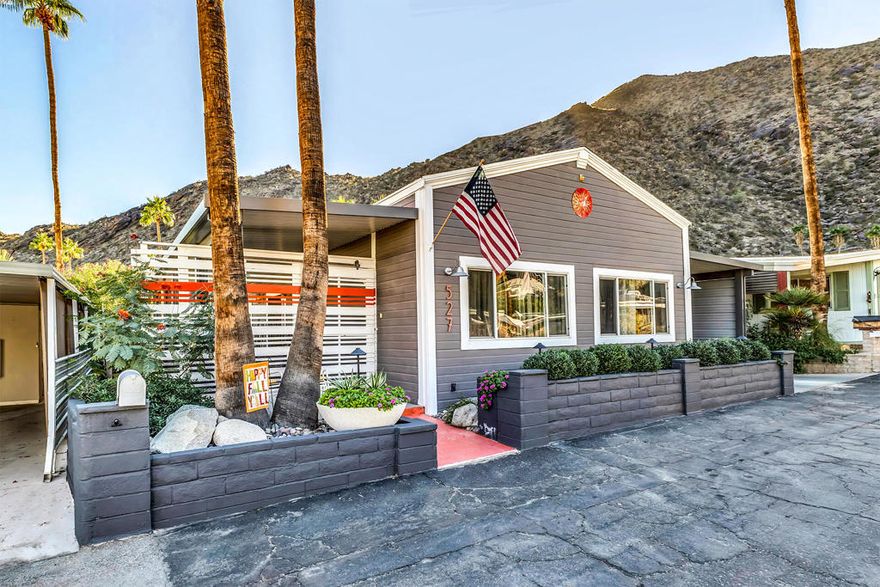 Seldom does a home come onto the market in this price range - within the heart of PalmSprings - that is THIS tranquil with THESE panoramic views! This recently updatedhome is fresh, clean and move-in ready. An open floorplan with spacious wraparoundpatios and indoor+outdoor connectivity are an entertainer's dream! The modern kitchenis large with a stunning dining island and ample storage... Not only is this charming,mountainside retreat resting on an oversized lot, a soothing water feature, low voltagelighting and mountainside boulders have been professionally incorporated into thishome's landscaping. A generous laundry room allows for additional storage as well. Allnew infrastructure & utilities have been installed within the community this year, whilenew streetlights and paved streets are forthcoming. Enjoy shopping, dining and hikingtrails just outside your door! A great value and a rare find awaits you at this address.Parkview is a 55 plus park that requires management approval. No long or short term rentals. The lease will expire in 2027 and will not be renewed. The park owners and park manager will manage the park.