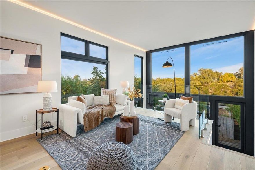 Completed in 2024 and never lived in, this sleek, contemporary home blends modern city style with the peace and space of the suburbs. Set on a quiet cul-de-sac with serene views overlooking Los Altos Golf & Country Club.  5 bedrooms and 4.5 bathrooms across 3,203 square feet, including a detached 1-bed, 1-bath ADU ideal for guests, a studio, or extra income. Inside, soaring ceilings, a state-of-the-art Bosch kitchen, a media room, and luxurious finishes throughout. Step outside to a rooftop deck perfect for unwinding at sunset or working remotely under the open sky, plus an outdoor kitchen with running water and gas BBQ made for entertaining. Designed for comfort and efficiency, the home includes super insulation, a hard-wired security system, laundry room, and a 220 EV charger in the garage. With quick access to Hwy 280 and 85, and just minutes from local dining, cafes, open space, and Silicon Valleys top employers, this home is perfect for those who want city energy with room to live. City style, suburban comfort elevated.