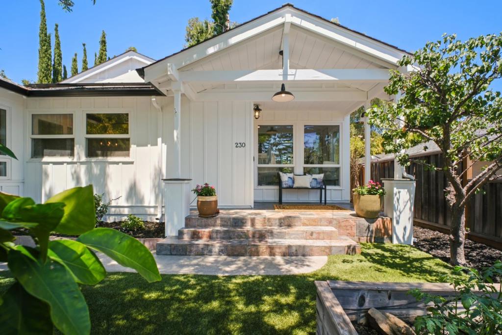 STUNNING! Welcome to 230 San Mateo Ave a reimagined modern farmhouse in walkable Los Gatos with over $450K in curated upgrades. This 3BD/3.5BA home offers 1,830 SF of light-filled living space on a 6,100 SF lot, steps from Vasona Park, downtown, dining, and shopping. The freshly painted exterior, modern white siding, drought-tolerant turf, veggie garden boxes, and drip irrigation offer curb appeal and low maintenance. Inside: vaulted ceilings, skylights, double-pane windows, and a remodeled kitchen with Wolf range, Jenn-Air fridge, Sharp drawer microwave, spice pullouts, and accordion glass doors to the yard. The media lounge features a built-in AV system and electric fireplace. The luxurious primary suite includes a steam shower, soaking tub, temperature-controlled bidet, walk-in closet with lighting, barn door, and French doors to the backyard. Outside: a heated saltwater pool/spa with solar heating and robotic cleaner, outdoor kitchen, pergola, and composite deck. Plus: new HVAC, tankless water heater, reinsulated attic, smart home systems, upgraded electrical panel, Samsung laundry, and 15-panel LG solar system. There are also two very useful storage sheds in the backyard. You do not want to miss this opportunity!