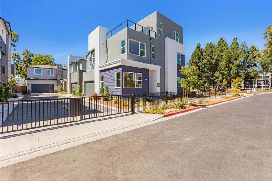 Plan 3X Courts offers 4 bedrooms and 4 bathrooms with a side-by-side garage. The open layout includes a spacious kitchen on the first floor with a large island, dining area, and a first-floor bedroom perfect for guests or a home office. Enjoy a generous roof top deck ideal for outdoor dining and relaxing. Solar panels can be leased or owned. Home ready for move-in Feb/March 2026.Home is single-family detached, mapped as condominium. City Village by award-winning SummerHill Homes features 404 thoughtfully designed new homes in the heart of San Ramon. This vibrant community includes a 2-acre public park, walking and biking trails, seating areas, and a community barbecue. Located near the City Walk neighborhood and just under a mile from the lively City Center for shopping, dining, and entertainment. Residents enjoy easy access to the Iron Horse Trail, Bridges Golf Club, and nearby schools, transit, and workplaces is perfect for todays connected lifestyle. Photos may include renderings and color schemes that vary by home.