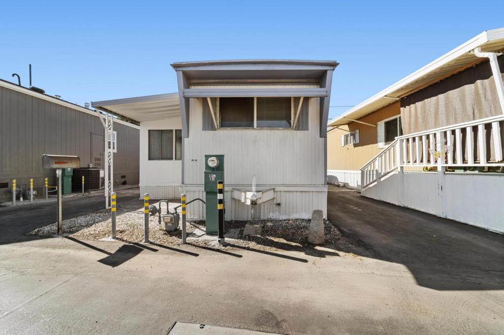Why rent when you can own with this most affordable home with the space rent of just $685. No property tax is a big Plus. Home has 2 bedrooms and 1 bathroom Plus a Screenroom. New storage shed. Part of the deck is new. New Railing on deck. 2 car parking. With a little personal touch, this home can truly shine. Whether you are a first-time buyer or looking to downsize, this is a fantastic opportunity to own for less than the cost of renting. A must see. Open House Saturday 9/27 from 1PM-4PM.