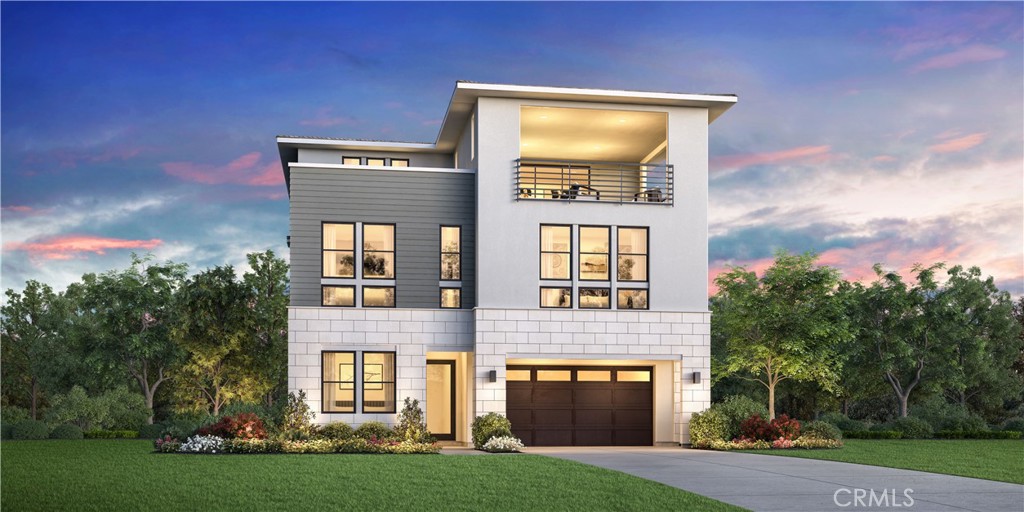 Welcome to Elevate at Great Park Neighborhoods, a new community located in Irvine, which is close to world-class shopping, recreation, and nearby beach activities. Homesite 76 is a new construction home that is situated on a west facing, 3,640 sq ft lot, tucked away from Irvine Blvd and walking distance to all that Great Park neighborhood has to offer including 7 thoughtfully designed parks, 6 resort-style pools, walking and bike trails, and community gardens. The Vidara floorplan features 5 bedrooms, with 5 bathrooms, and is 3,671sq. ft, with a 2-car garage. Upon entering the home, a bright and welcoming foyer leads to an open-concept great room and kitchen, showcasing extended, laminate cabinets in Oregon pine, Arizona tile quartz counters and full backsplash, stainless steel Wolf appliances and sub-zero, stainless-steel refrigerator. The great room features 2-story vaulted ceilings, elegant gas fireplace, and entry to your private backyard through a multi-slide stackable glass door, great for entertaining. The second level primary bedroom features luxury laminate flooring, in-suite bathroom with freestanding tub and large glass shower with porcelain tile walls. Highlights of the home are the third story bonus space with loft, 5th bedroom, and covered balcony. Homesite 76, is move in ready for August 2025. Interior Photos provided are of the model home.