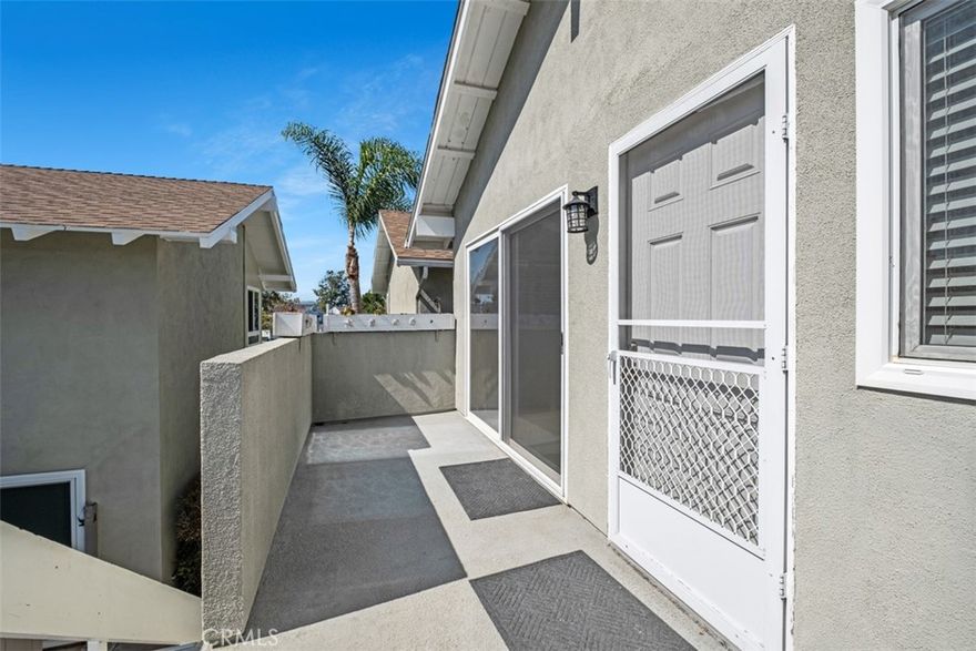 UPPER UNIT- Wonderful unit part of 4 plex with no one above or below !!! Spacious single story 2 bedroom condo that has been recently remodeled and includes AC and newer furnace. One full bath that has been completely remodeled including new ceramic tile flooring. Double paned windows and window coverings. Recessed lighting in living room and one bedroom. All new ceiling fans and all new carpeting in bedrooms. The newer kitchen has stainless steel refrigerator, range, sink and faucet, and garbage disposal. This is a one story unit located above garages that comes with a large 7 x 7 storage shed adjacent to parking area. NO GARAGE INCLUDED. One off street parking space. Shared laundry room with coin op washer / dryer directly below the unit. Walk to town, restaurants , shops and Dana Point Harbor! The owner owns the triplex next door which is part of the property.