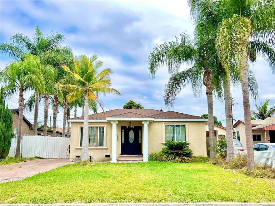 Single-family home featuring 4 bedrooms and 3 full bathrooms, with approximately 1,752 sq ft of interior space, situated on a 6,876 sq ft lot. Originally built in 1942, the home offers a functional layout with all bedrooms on a single level. Flooring includes vinyl and tile throughout most areas, and the kitchen is equipped with a gas stove.



The property also includes solar panels, offering energy efficiency and potential cost savings on utilities. The backyard features mature trees providing shade, and a detached 2-car garage along with driveway parking. Located on a residential street, the home is close to local shopping, dining, and provides convenient access to the 91 and 605 freeways.



Don’t miss out—schedule a showing today and see the possibilities this home has to offer!