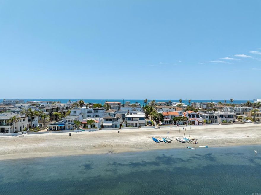 Discover the ultimate coastal escape with this exceptional bayfront residence, ideally located on a rare corner lot in the heart of Mission Beach. Recently refreshed and impeccably maintained, this spacious single-family home offers the perfect balance of comfort, luxury, and effortless seaside living. Positioned on an oversized lot with unobstructed, panoramic views of Mission Bay, this home is an ideal setting for relaxing getaways, vacations, or entertaining guests. The gourmet kitchen features beautiful granite countertops, premium appliances, and a seamless indoor/outdoor bar—perfect for enjoying the Southern California lifestyle year-round. Wake up to tranquil bay views from the generous primary suite, complete with a huge walk-in closet. A flexible layout includes a separate entrance and second kitchen for one of the bedrooms, offering an excellent opportunity for guest quarters. What truly sets this property apart is the rare and invaluable parking—up to EIGHT off-street spaces including a two-car garage, a covered carport, and room for up to five additional vehicles, making beachside living both convenient and stress-free. Whether you’re seeking a serene personal getaway or a versatile vacation investment, this exceptional Mission Beach home offers a rare combination of location, comfort, and lifestyle.