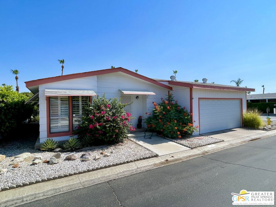 The Canyon is a well-maintained 55+ community ideally situated at the intersection of Cathedral Canyon and Dinah Shore. Residents enjoy an active environment with access to a wide range of amenities including a clubhouse, two swimming pools, shuffleboard courts, a recreation room, as well as tennis and pickleball courts. This spacious two-bedroom, two-bath corner unit includes a private 2 car garage and benefits from abundant guest parking right around the corner. To begin the application process, please visit the on-site office. Call today to learn more. Welcome home.