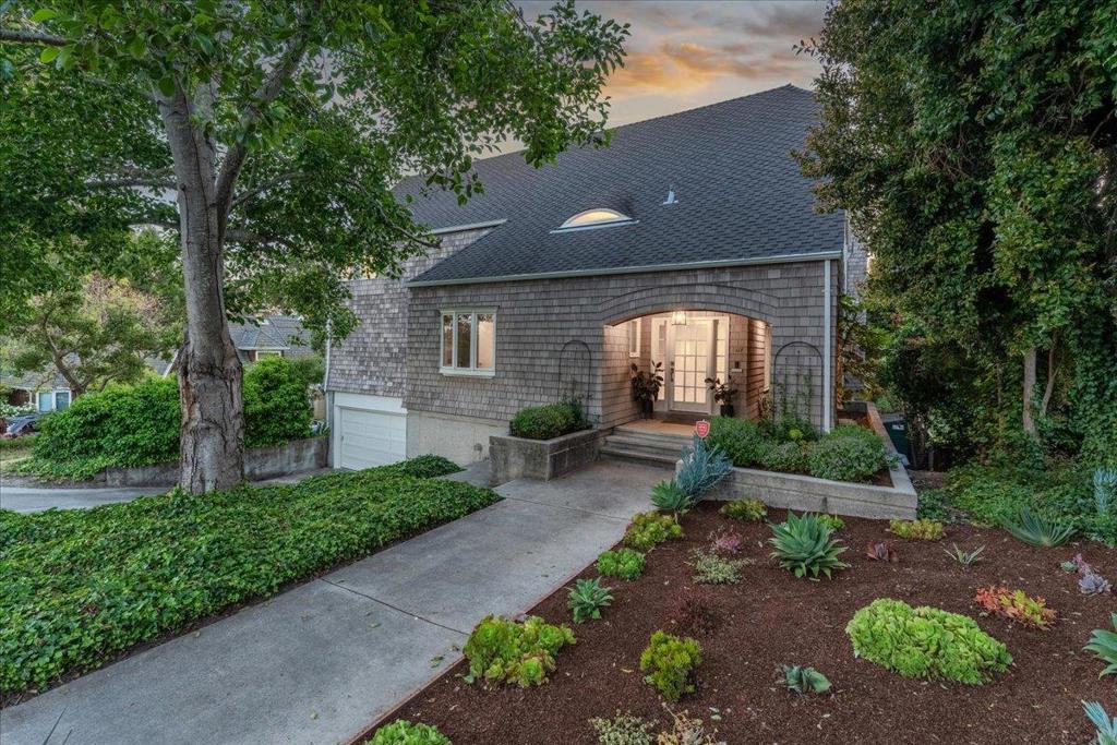 Welcome to 117 Moore Creek Rd., a custom-built Thacher and Thompson designed home in Moore Creek Estates, one of the most prestigious areas of Santa Cruzs Upper Westside. This 4BR/3.5BA ~3,700sqft. home with a permitted bonus unit is sited on an incredibly private and peaceful ~11,000 sqft. lot. With nothing but trees and nature behind you, the views and outdoor entertaining spaces provide a sense of privacy, calm, and quiet nearly impossible to re-create in this busy world. The formal foyer leads to a step-down octagonal formal dining room and a step-down living room that opens to a spacious, newly-redone patio perfect for entertaining. The kitchen overlooks the patio and the natural beauty behind the home, opening to a family room and bbq deck for indoor-outdoor flow. Upstairs, all four bedrooms have walk-in closets, updated lighting, newer flooring, and tons of natural light. The huge primary includes a viewing deck perfect for morning coffee or tea, where you will be serenaded by the sounds of nature. As an added bonus, a fully permitted ~450 sqft. self-contained bonus unit makes the perfect guest house, home studio, possible rental, or in-laws suite. A 2-car direct access garage and mature backyard landscaping round out this rare offering in prime Westside Santa Cruz.