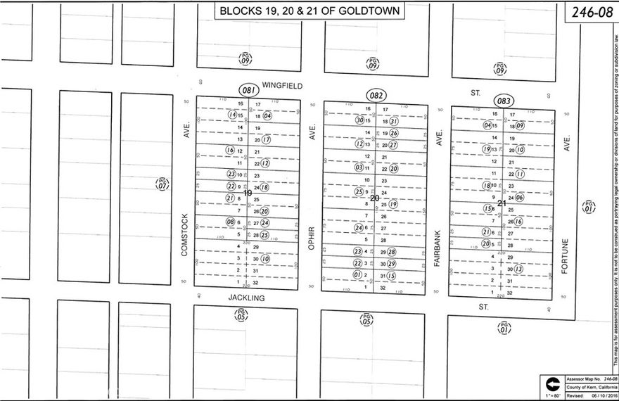 There is not an address associated with this parcel. What is reflected is the Parcel# 246-082-23-00-7 which is +/-0.06 Acres. Zoning is A-1.Access via dirt Ophir Ave. Very close to Golden Queen Mining Co.