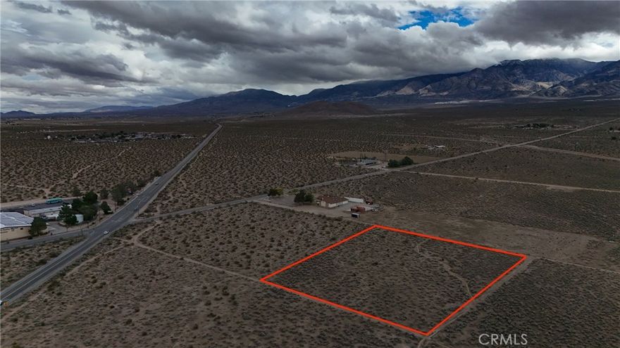LOCATION, LOCATION, LOCATION! This 4.5 acre parcel in Lucerne Valley is located about 450 feet from the corner of Highway 18 and Crystal Creek, where the power access is located, making a future connection to Edison much simpler. It is centrally located and close enough to walk to the church, bank, laundromat, market, and hardware store, which pretty much covers the basics of small town life. The zoning is LV/RS-10M and could be a good fit for senior housing or other low density housing uses. Interested buyers should check with the county to see what their building options are. The water table in the area is said to be shallow, making drilling a well a little easier on both time and budget, though interested buyers should contact local well drilling companies to confirm and get pricing. The property sits right off Highway 18, giving you a roughly 20 to 25 minute drive to Big Bear Lake or Apple Valley, and about 30 minutes to Barstow.  Don't miss your chance, drive by today and see the potential for yourself!
This property does not have an address assigned. "785 Furst St" is for listing purposes only.
APN# 0450-154-39-0000
Coordinates: 34.439202 / -116.948211