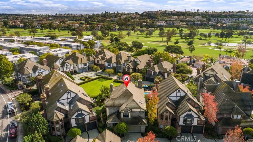 Discover the Tudor style elegance of Barrington Place, a prestigious 21 home gated community styled after post renaissance English architecture where luxury meets comfort meets convenience; Where the residences are adorned by a breathtaking cobblestone inspired central drive encapsulated by lush vegetation and meticulously manicured Ficus trees. More than just a home, this is a rare opportunity to own a residence in a truly unique and coveted community that does not come around often. The refined stone veneer of the exterior is only outshone by the extravagant eight foot Mahogany double door entry that features vented inserts and decorative wrought iron grilles. Step inside and be greeted by a centerpiece elliptical curved staircase featuring ornamental brass railings along with a 20 foot ceiling, chandelier and tile flooring w/ granite inlays. The spacious family room is perfect for hosting family and friends while also offering the comfort and relaxation of a private evening in front of the fireplace; Or enjoy the beautiful southern California weather and sunsets from your custom paver stoned rear patio that offers the privacy of having no rear neighbor and overlooks the beautifully manicured green belt. The redesigned kitchen offers both quality and functionality w/ stainless steel appliances, an induction cooktop w/ hideaway hood, a panel matched built-in sub zero fridge, granite countertops, soft close custom cabinets/drawers and bar top seating for four. Upstairs, a primary suite offers a relaxing sitting area situated around a private fireplace which also includes a wet bar and balcony that offers peekaboo views of the mountains, city lights and green belt. The master bathroom includes radiant heated flooring, a walk in steam shower and a vintage styled jetted clawfoot tub and corresponding views. Additionally there are two guest bedrooms upstairs that connect via a Jack-and-Jill bath w/ granite counter tops and a walk in shower. This residence also includes plantation shutters, dual pane Pella windows, recessed lighting, epoxied garage floor, tankless water heater, 220v in the garage, built-in alarm system along with a beautiful community picnic area, pool and spa. All of this while offering a one of a kind living experience that is located adjacent to the renowned Omni La Costa resort, Spa and Golf club and mere minutes from Carlsbad State Beach, entertainment, and all the other amenities and lifestyle opportunities that Carlsbad offers.