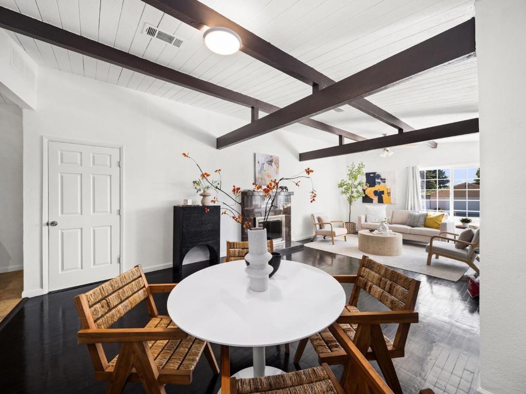 Welcome to this beautifully expanded and fully permitted 1,966-square-foot home, ideally located in the heart of Milpitas. Boasting 5 generously sized bedrooms and 3 full bathrooms, this residence offers the perfect balance of comfort, flexibility, and modern convenience. Thoughtfully designed for today's lifestyle, the home features a versatile private suite - complete with its own bedroom, full bathroom, and flex space - making it an ideal space for multigenerational living, long-term guests, or potential rental income. Step inside to find freshly painted interiors and charming original hardwood flooring in the family room, blending timeless character with stylish updates. A flexible floor plan includes a converted den currently used as a sixth bedroom, providing even more room for a growing family, home office, or creative space. Whether you're looking for space, function, or a seamless multigenerational setup, this thoughtfully upgraded home checks every box. Don't miss your chance to own this exceptional Milpitas gem! Please note that the listing photos show the home staged, but the property is currently unstaged.