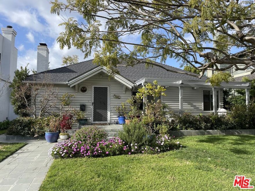 Gorgeous mid-century traditional, single-level home in the heart of Sunset Park. Designed for effortless indoor/outdoor living, the home features French doors that open to a private rear garden - ideal for relaxing or entertaining. The expansive living room offers a fireplace and a striking stained-glass window. A chic interior atrium and a small, secluded garden off one of the bathrooms bring in additional natural light and greenery. The well-appointed kitchen includes a Sub-Zero refrigerator, new oven, Decor range, Fisher & Paykel double-drawer dishwasher, and an enclosed laundry area for a washer/dryer. Skylights illuminate the space with soft, natural light throughout the day. The primary suite features a substantial dressing room/closet that can also function as a comfortable office or creative workspace. Located moments from Santa Monica College, Whole Foods, Trader Joe's, local eateries, parks, and just minutes to the beach. Pets considered.