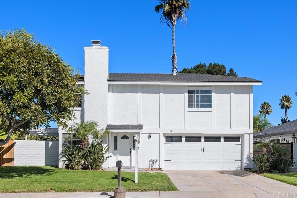 1/2 Mile to the Beach! POOL home off Tamarack in a quiet community west of the 5 frwy. 4 bedrooms and 2/5 bathrooms (all bedrooms upstairs). Primary bedroom has walk in closet. Outdoor living with beautiful pool and spa and large back yard with covered patios attached to the home - great for BBQ and neighborhood get togethers. Attached, direct entry 2 car garage. Community has RV Parking (small fee a month) available just a house away. HOA dues include front yard maintenance.