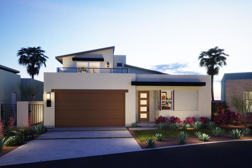 Under Construction.This Modern sleek Floorplan is 4 Bedrooms , 3 Baths, Two Story with upstairs viewing deck! Great views as far as the eye can see. South facing and with a cul-de-sac Lot with large Rear Yard. Gourmet Kitchen with LG Built-In Stainless Steel Appliances. Porcelain  Tile Flooring, Carpeting ONLY in the Bedrooms, Slider in Primary Suite leading out to Landscaped Rear Yard and Swimming Pool & Spa, Extended Covered Patio, Solar is included and owned by Buyer. Property on a Condo/PUD Map. Call for your private showing today!