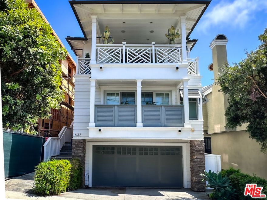 Welcome to one of Manhattan Beach's most desirable enclaves, where the best of the Tree, Sand, and Hill Sections converge. Once considered a hidden gem, the American Martyrs area has become the place to be! This lightly lived-in,  Doug Leach-designed home captures everything that makes this location exceptional. Just moments from downtown Manhattan Beach and the iconic pier, this Coastal Architecture residence offers breathtaking panoramic ocean views from nearly every room. Thoughtfully designed with luxury and livability in mind, the home spans 5 bedrooms, 4.5 bathrooms, a media room, wine cellar, and a south-facing 236 sq ft lanai/deck perfect for indoor-outdoor dining or endless coastal daydreaming. The heart of the home is a stunning kitchen featuring a 50 sq ft center island, premium Wolf, Sub-Zero, and Bosch appliances, and seamless flow into a spacious great room with two balconies overlooking the Sand Section, all the way to the glittering lights from Malibu to the Palos Verdes Peninsula. Retreat to the expansive primaru suite, complete with a fireplace, private balcony, and an oversized 150 sq ft walk-in closet. Finishes include stone surfaces, Provenza details, and wide plank, hand-distressed oak flooring. Additional high-end features include a 3-car garage, elevator, Generac whole-home generator, and a Savant Smart Home system for effortless modern living. Location is everything  and here, you're perfectly positioned. Just minutes to Metlox Plaza's shops, dining, the 5-star, Shade Hotel, and vibrant Downtown MB. Enjoy direct beach access by heading west down Manhattan Beach Boulevard straight to the pier. With easy acces to The Strand, the ocean lifestyle is right at your doorstep. This isn't just a home  it's a lifestyle. And it's waiting for you in one of the most sought-after areas in Southern California!