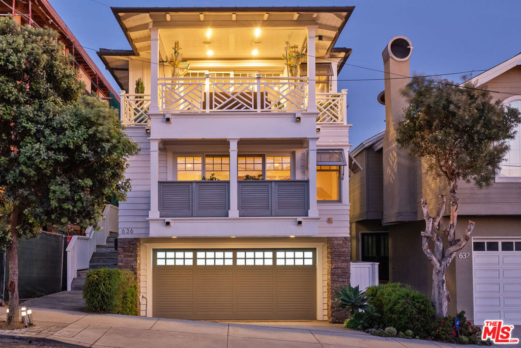 Welcome to one of Manhattan Beach's most desirable enclaves, where the best of the Tree, Sand, and Hill Sections converge. Once considered a hidden gem, the American Martyrs area has become the place to be! This lightly lived-in, Doug Leach-designed home captures everything that makes this location exceptional. Just moments from downtown Manhattan Beach and the iconic pier, this Coastal Architecture residence offers breathtaking panoramic ocean views from nearly every room. Thoughtfully designed with luxury and livability in mind, the home spans 5 bedrooms, 4.5 bathrooms, a media room, wine cellar, and a south-facing 236 sq ft lanai/deck perfect for indoor-outdoor dining or endless coastal daydreaming. The heart of the home is a stunning kitchen featuring a 50 sq ft center island, premium Wolf, Sub-Zero, and Bosch appliances, and seamless flow into a spacious great room with two balconies overlooking the Sand Section, all the way to the glittering lights from Malibu to the Palos Verdes Peninsula. Retreat to the expansive primaru suite, complete with a fireplace, private balcony, and an oversized 150 sq ft walk-in closet. Finishes include stone surfaces, Provenza details, and wide plank, hand-distressed oak flooring. Additional high-end features include a 3-car garage, elevator, Generac whole-home generator, and a Savant Smart Home system for effortless modern living. Location is everything and here, you're perfectly positioned. Just minutes to Metlox Plaza's shops, dining, the 5-star, Shade Hotel, and vibrant Downtown MB. Enjoy direct beach access by heading west down Manhattan Beach Boulevard straight to the pier. With easy acces to The Strand, the ocean lifestyle is right at your doorstep. This isn't just a home it's a lifestyle. And it's waiting for you in one of the most sought-after areas in Southern California!