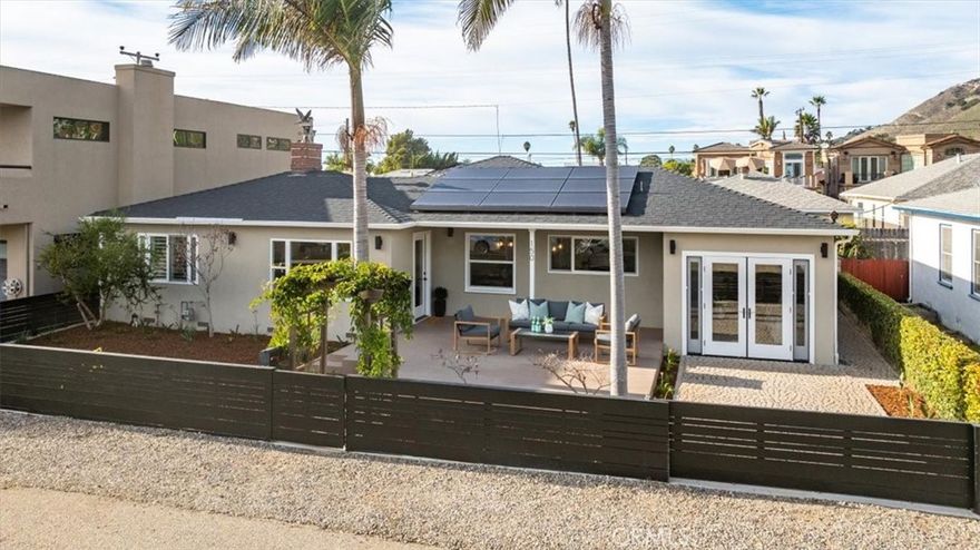 Modern Coastal Living in Shell Beach. Experience the best of Shell Beach in this fully remodeled 3-bedroom, 2-bath home, perfectly situated on a spacious lot just moments from the sand, scenic trails, and local favorites. Thoughtfully reimagined from top to bottom. Renewed and refined providing modern style with coastal charm. This beautiful residence has a brand-new sewer lateral line, updated plumbing and electrical systems, new drywall, new appliances, fresh interior and exterior paint, and stylish new flooring throughout. The inviting open floor plan welcomes natural light, creating a bright and comfortable living environment ideal for everyday relaxation or entertaining guests. At the heart of the home, the upgraded fireplace serves as a cozy focal point, anchoring the spacious living area. The kitchen has been beautifully redesigned with elegant tilework, contemporary finishes, and a seamless flow to the dining area. Both bathrooms have been completely remodeled, featuring modern fixtures, high-end tile, and thoughtful design touches that elevate the home’s overall appeal. Outside, the newly painted exterior and refreshed landscaping set a warm tone from the moment you arrive. The large front deck offers a perfect space for morning coffee or sunset gatherings under iconic coastal palms, while the expansive yard invites outdoor dining, gardening, or simply soaking in the ocean breeze. With every major system upgraded and every surface beautifully finished, this property is truly turnkey. Enjoy a relaxed, low-maintenance lifestyle just minutes from pristine beaches, restaurants, and everything that makes Shell Beach one of the most desirable destinations along California’s Central Coast. Come discover elegant coastal living, renewed and ready to enjoy.