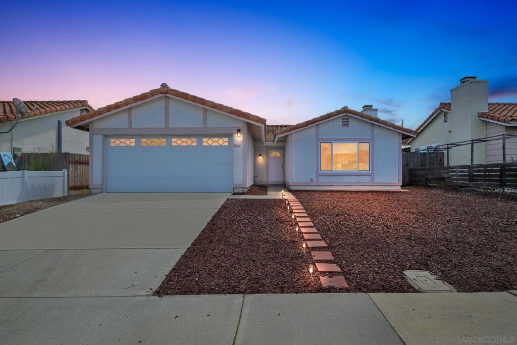 Charming single-story home in Mira Mesa’s West End with no HOA! Fully remodeled with new flooring, paint, fixtures, and appliances. Bright open layout features an updated kitchen, cozy brick fireplace, 2 bedrooms, and a versatile bonus room, for guests, office or play. Spacious backyard for gardening, play, and entertaining. Prime location near the 805 & 5 with quick access to Petco Park, La Jolla Shores, UCSD, and UTC. Stylish, functional, turnkey—welcome home!